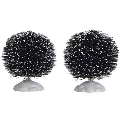 Lemax Christmas Village Round Bristle Tree - Set Of 2 - Small - 14007