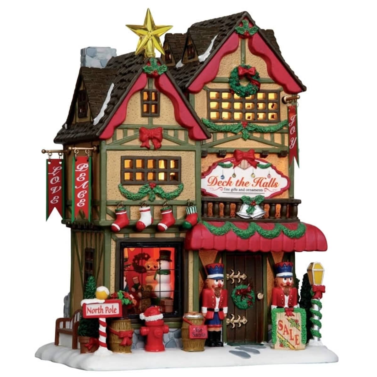 Lemax Christmas Village Deck The Halls Christmas Shop - 15212 - (15212 ...