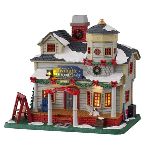 Lemax Christmas Village Twilight Bed And Breakfast (Smoking) With 4.5V Adaptor - 15740