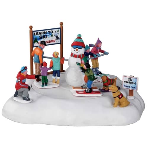 Lemax Christmas Village Learning To Ski - Battery Operated (4.5V) - 24480
