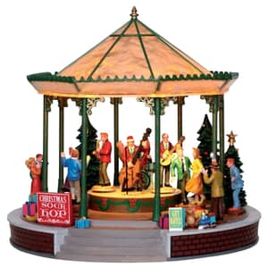 Lemax Christmas Village Christmas Sock Hop With 4.5v Adaptor - 24482