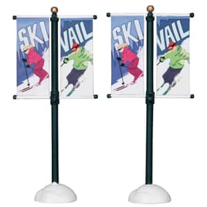 Lemax Christmas Village Street Pole Banner - Set of 2 - 24496