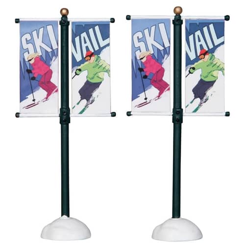Lemax Christmas Village Street Pole Banner - Set of 2 - 24496