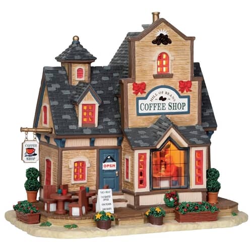 Lemax Christmas Village Hill Of Beans Coffee Shop - 25349