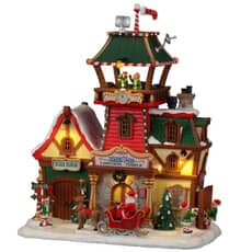 Lemax Christmas Village North Pole Control Tower Battery Operated Led -25864