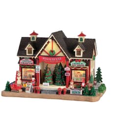 Lemax Christmas Village Winterfest Arts  Crafts Show Battery Operated Led -25865