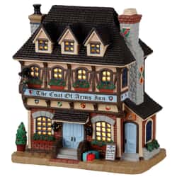 Lemax Christmas Village The Coat Of Arms Inn Battery Operated Led -25899