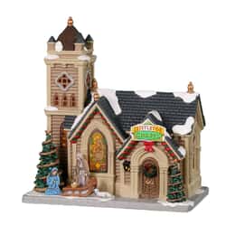 Lemax Christmas Village Mistletoe Chapel Battery Operated Led -25917
