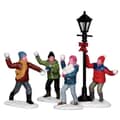 Lemax Christmas Village Snowball Fight! Set Of 4 - 32133