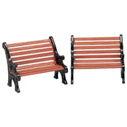Lemax Christmas Village Park Bench Set Of 2 - 34895