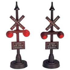Lemax Christmas Village Railway Stop Light Set Of 2 - 34954