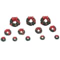 Lemax Christmas Village Wreaths with Red Bow - Set of 12 - 34957