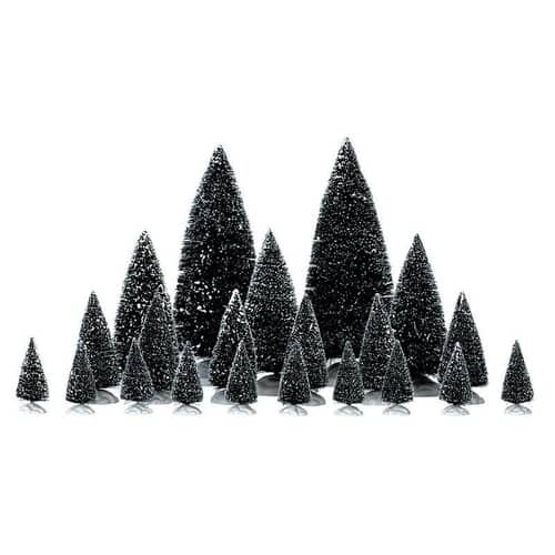 Lemax Christmas Village Assorted Pine Trees Set Of 21 - 34968