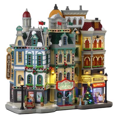 Lemax Christmas Village The Holly Jolly Hotel Battery Operated Led - 35028