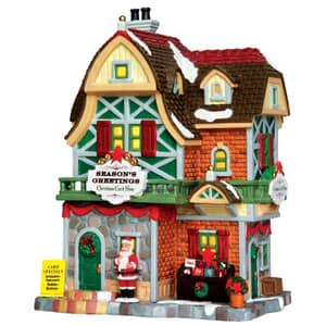 Lemax Christmas Village Seasons Greetings Christmas Card Shop - 35507