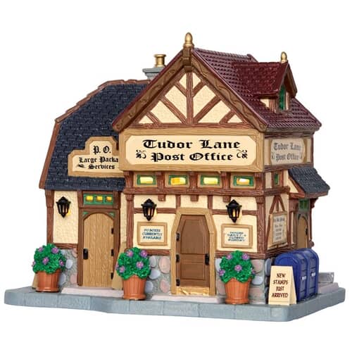 Lemax Christmas Village Tudor Lane Post Office Battery Operated Led - 35519