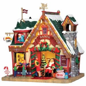 Lemax Christmas Village Santas Cabin With 4.5V Adaptor - 35554