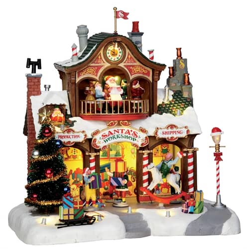 Lemax Christmas Village Santas Workshop With 4.5V Adaptor - 35558
