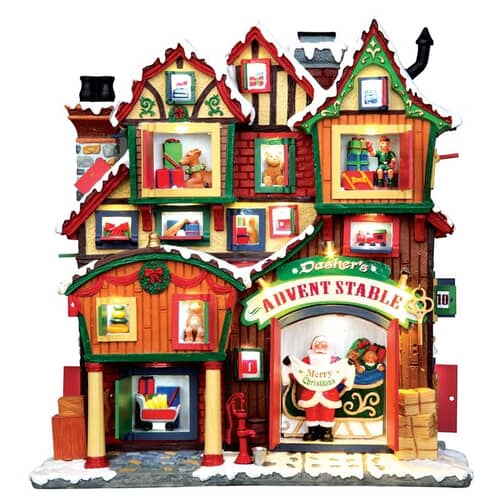 Lemax Christmas Village Dashers Advent Stable Facade - 35561