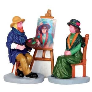Lemax Christmas Village Plein Air Portrait Set Of 3 - 42253