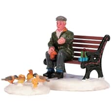 Lemax Christmas Village Feeding Pigeons Set Of 2 - 42905