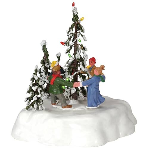 Lemax Christmas Village Merry Christmas Tree Battery Operated - 44190