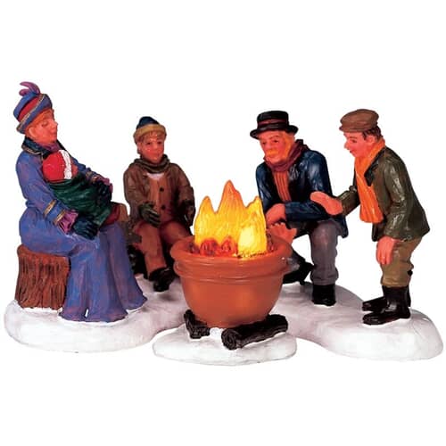 Lemax Christmas Village Bonfire Set Of 3 Battery-Operated (4.5V) - 44221