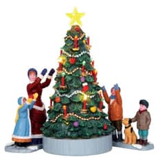 Lemax Christmas Village The Village Tree Set Of 3 Battery Operated (4.5V) - 44754