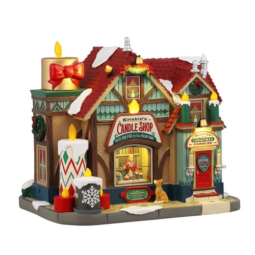 Lemax Christmas Village Kristins Candle Shop Battery Operated Led - 45222