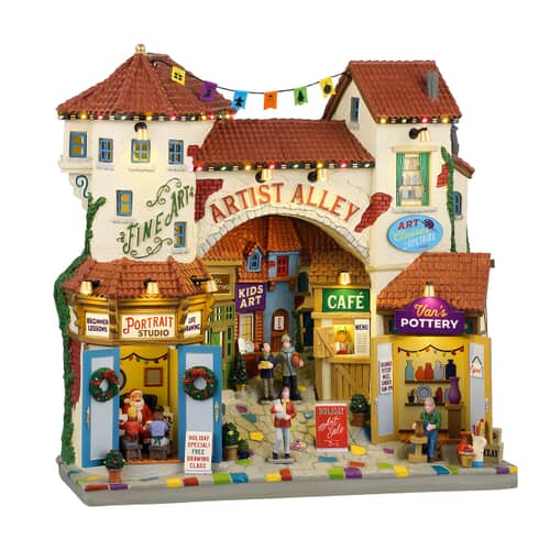 Lemax Christmas Village Artist Alley Battery Operated Led - 45226