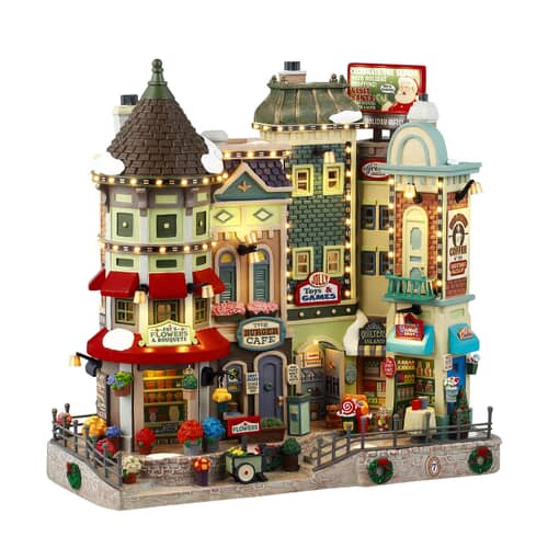 Lemax Christmas Village Jingle Bell Bazaar Battery Operated Led - 45227