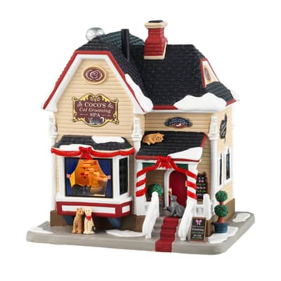 Lemax Christmas Village Cocos Cat Grooming Spa - 45259