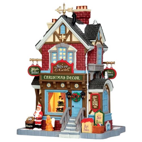Lemax Christmas Village Silver and Gold Shop Battery Operated LED - 45699