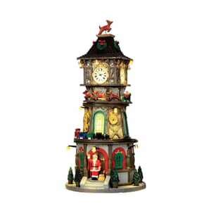 Lemax Christmas Village Christmas Clock Tower With 4.5V Adaptor - 45735