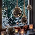 Kaemingk Everlands Christmas Tree Glass Ball with Warm White LEDs 14cm 1