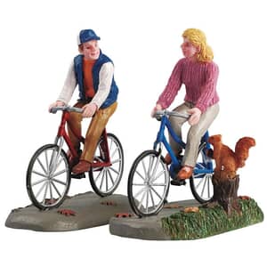 Lemax Christmas Village Romantic Bike Ride Set Of 2 - 52131