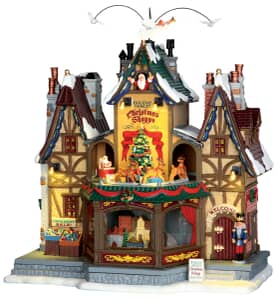 Lemax Christmas Village Holiday Hamlet Christmas Shoppe With 4.5V Adaptor - 55026