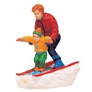 Lemax Christmas Village Father And Son Skiing - 62169