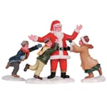 FATHER CHRISTMAS! SET OF 3 - LEMAX CHRISTMAS COLLECTION