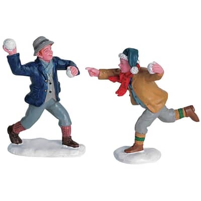 Lemax Christmas Village Snowball Fun Set Of 2 - 62308