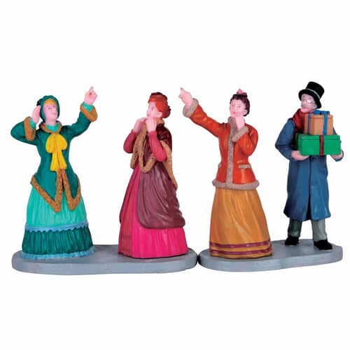 Lemax Christmas Village Window Shoppers Set Of 2 - 62451
