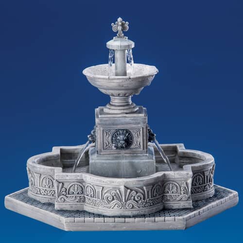 Lemax Christmas Village Modular Plaza-Fountain With 4.5V Adaptor - 64061