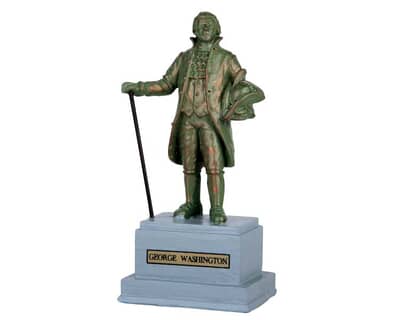 Lemax Christmas Village Park Statue George Washington - 64076