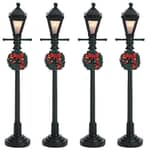 Lemax Lemax Christmas Village Gas Lantern Street Lamp Set Of 4 Battery Operated (4.5V) - 64498