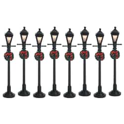 Lemax - Gas Lantern Street Lamp Set Of 8 B/O (4.5V)