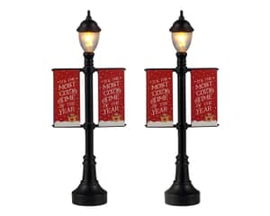Lemax Christmas Village Lamp Post Banners - 64643