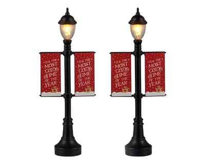 Lemax Christmas Village Lamp Post Banners - 64643