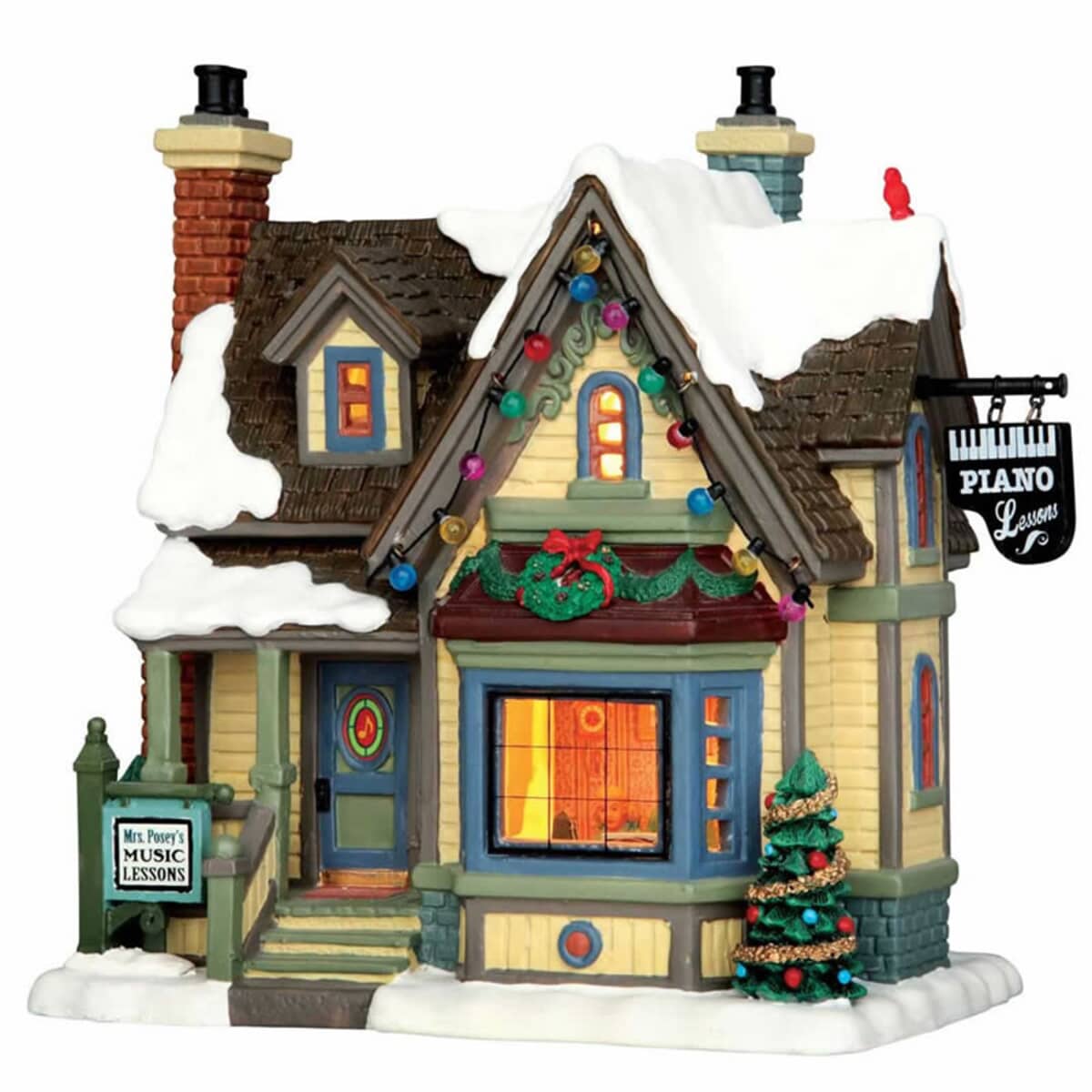 Lemax Christmas Village Mrs. Poseys Piano Lessons B/O LED - 65107 ...