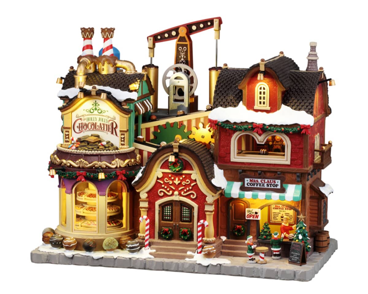 Lemax Christmas Village The Holly Jolly Chocolatier  Mrs Claus Coffee Shop - 65521