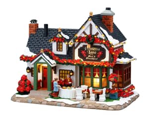 Lemax Christmas Village Poinsettia Lane Bed  Breakfast - 65525